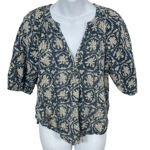 FAHERTY seacliff blouse in tranquil tides print Women's Size Small